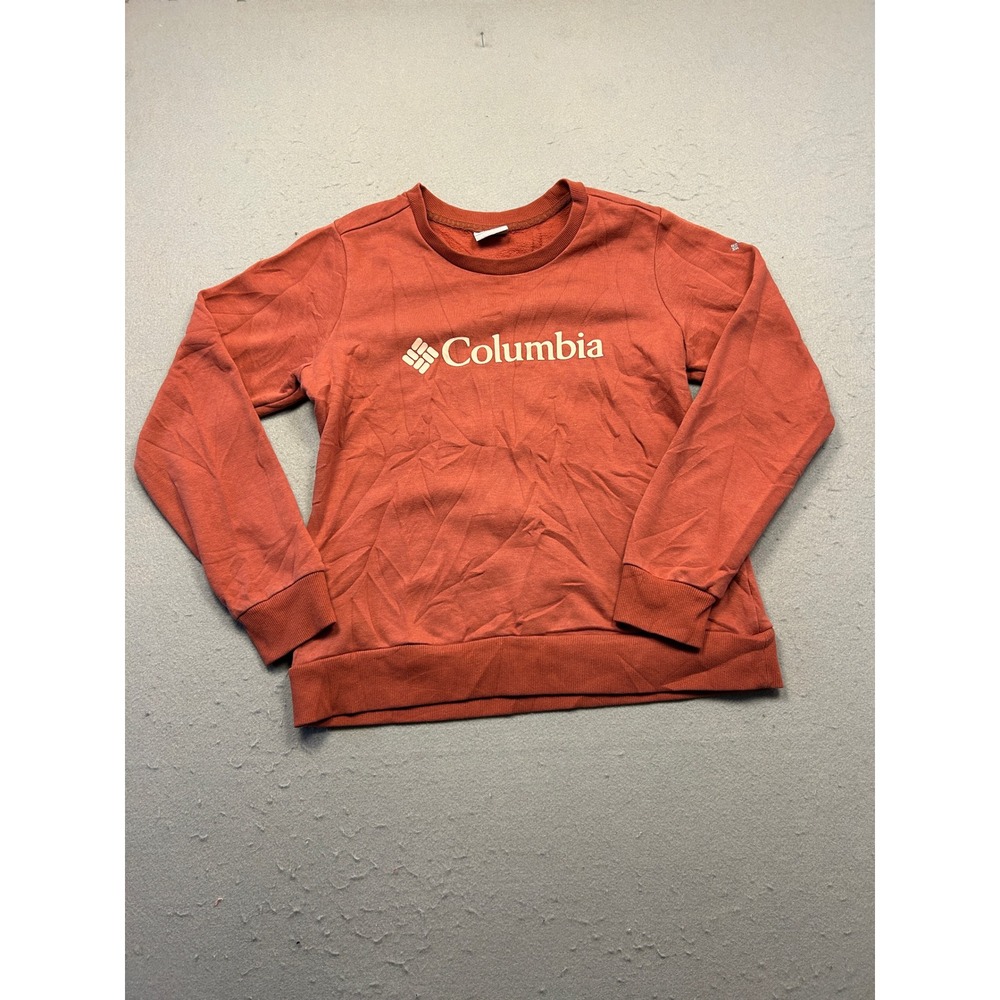Columbia Sweatshirt Fleece Burnt Orange Medium Womens